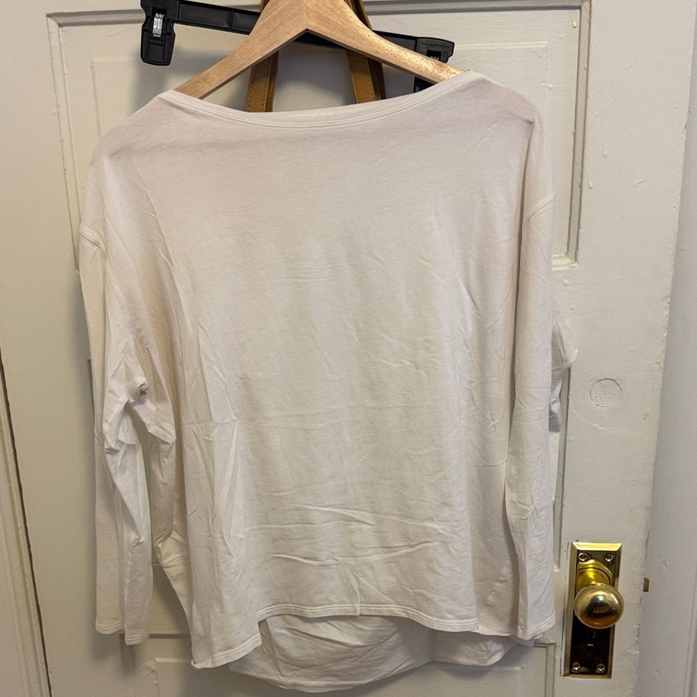 Lululemon back in action Women's White Long Sleeve Top